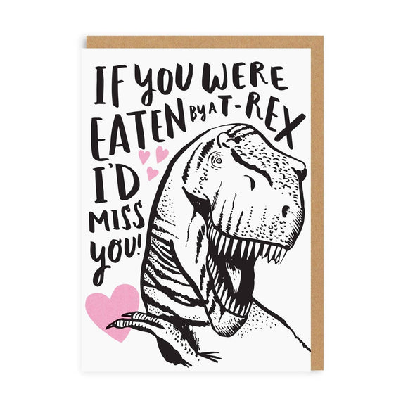 Eaten By A T-Rex Hello!Lucky Greeting Card