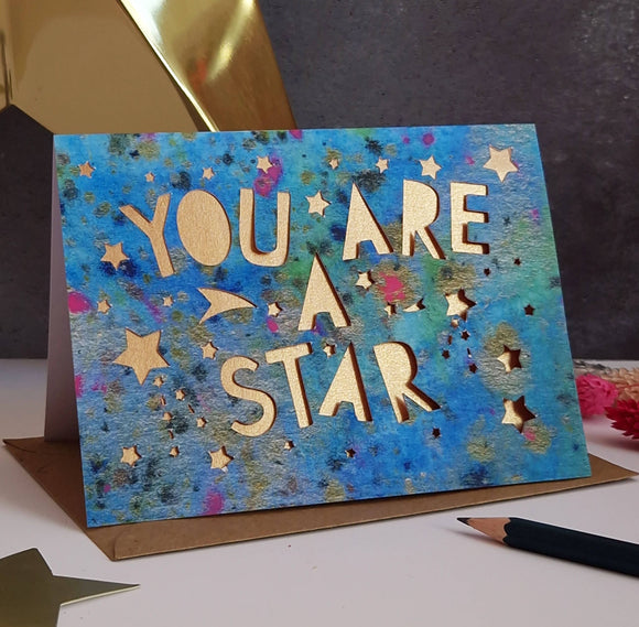 ‘You are a Star’ Paper Cut Card
