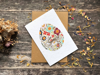 Leaping Hare Plantable Easter Card