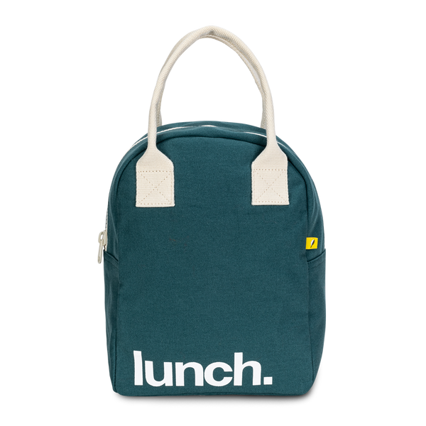 Fluf Zipper Lunch Bag - 'Lunch' Cypress