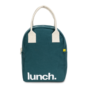 Fluf Zipper Lunch Bag - 'Lunch' Cypress