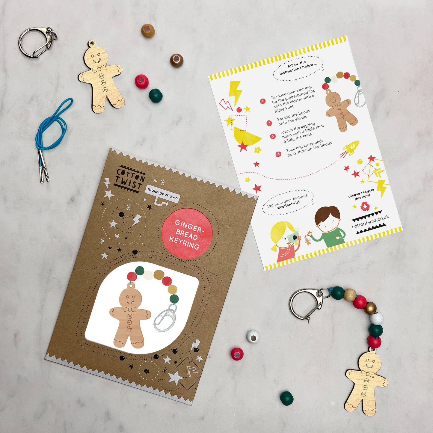 Gingerbread Keyring Craft Set