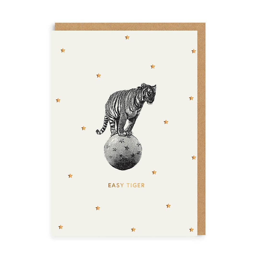 Mono Easy Tiger Greeting Card – SW Coast Refills