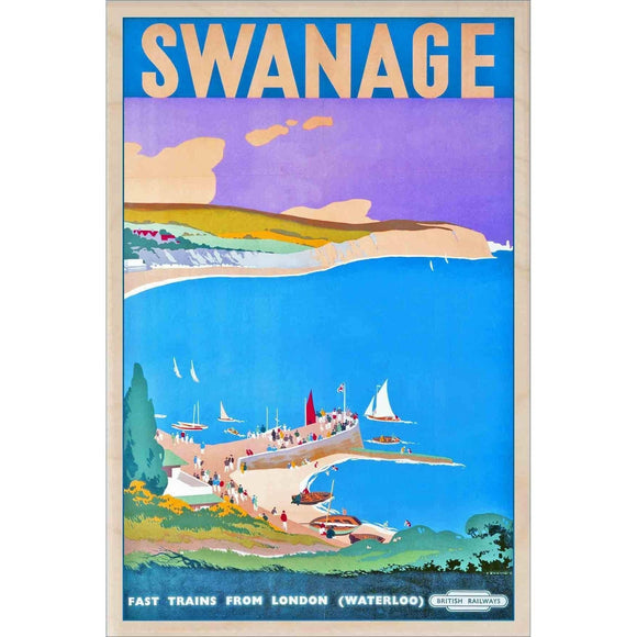 ‘Swanage’ Sustainable Wood Postcard