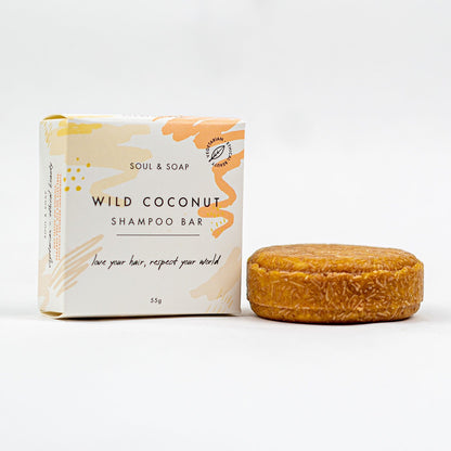 Wild Coconut Solid Shampoo Bar - Vegan