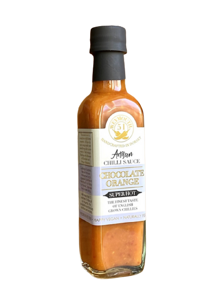 Weymouth 51 Chocolate Orange Drizzle Super Hot Fermented Chilli Sauces made in Dorset
