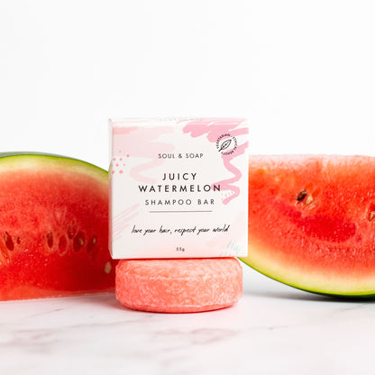 Soul & Soap Juicy Watermelon Shampoo Bar - SW Coast Refills