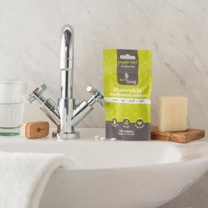 Dissolvable Mouthwash Tablets with Fluoride - 125 pack