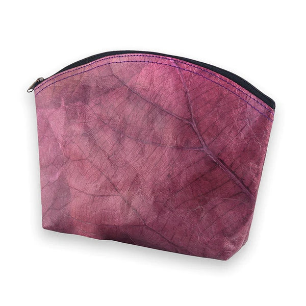 Teak Leaf Vegan Leather Make Up Bag