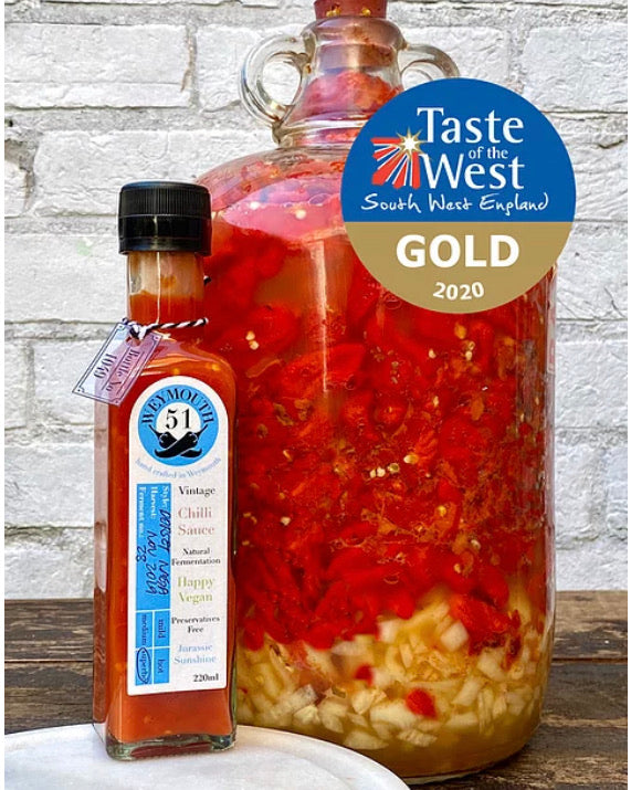 Dorset Naga Chilli Sauce 220ml - Super Hot | Weymouth 51 | Award Winning Chilli Sauces | Local Dorset Produce - SW Coast Refills
