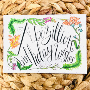 A Bizillion Birthday Wishes  Greeting Card - plantable seeded cards for all occasions | Birthday Cards SW Coast Refills