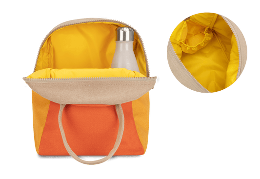 Fluf Block Poppy Mango Lunch Bag