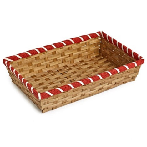 Build Your Own: Bamboo Shallow Red Christmas Hamper