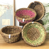 Round Sari & Seagrass Bowl - Assorted