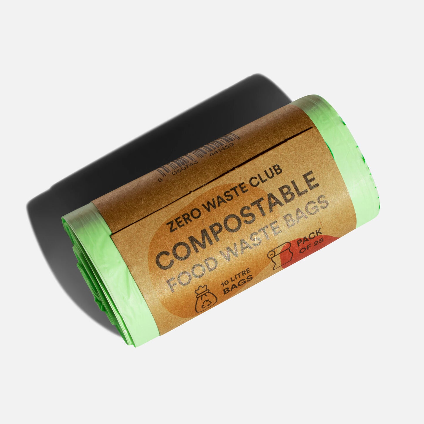 Compostable Green Food Caddy Bin Liners - 25 x 10L Bags