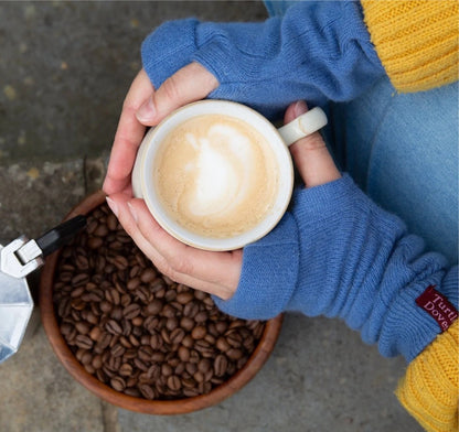 Turtle Doves Recycled Cashmere Fingerless Gloves