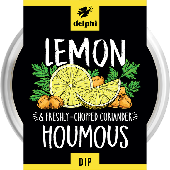Delphi Zesty Lemon & Coriander Hummus Dip - 150g