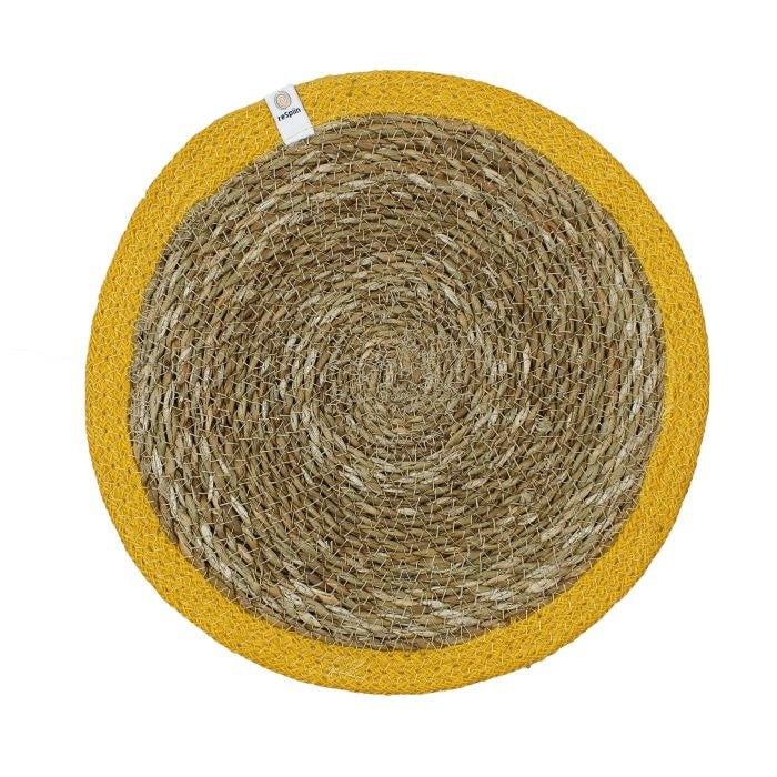 Round Seagrass & Jute Place Mat
