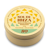 Face & Body Plastic Free Sunscreen Tin SPF 50 | Sol de Ibiza -Sunscreen - Natural - Mineral - Zero Waste