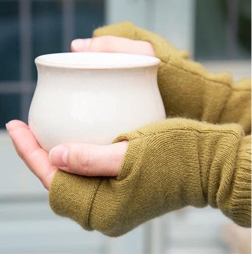 Turtle Doves Recycled Cashmere Fingerless Gloves