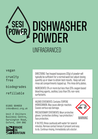 Dishwasher Powder Unfragranced SESI