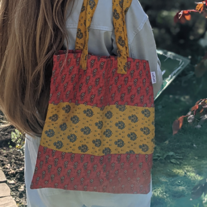 Upcycled Sari Small Tote Bag