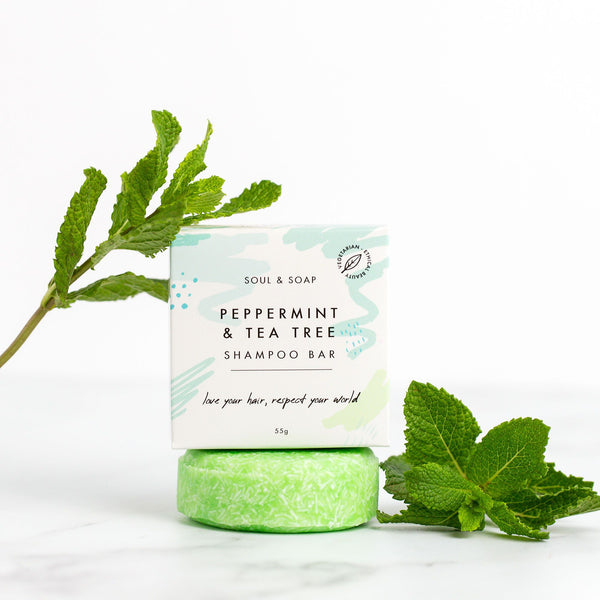 Soul & Soap Peppermint & Tea Tree Shampoo Bar - SW Coast Refills