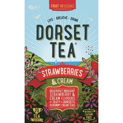Dorset Tea Wild Strawberries & Cream - 20 Bags