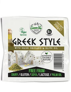 GreenVie Greek Style Vegan Feta Cheese with Olive Oil & Oregano 200g