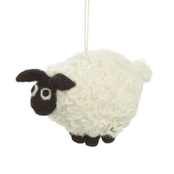 Handmade Hanging Black Sheep Felt Easter Decoration