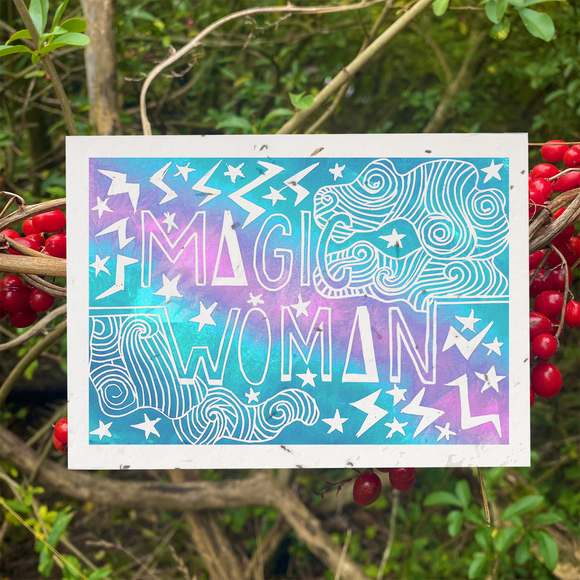 Magic Woman Seeded Greeting Card