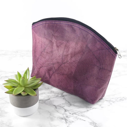 Teak Leaf Vegan Leather Make Up Bag