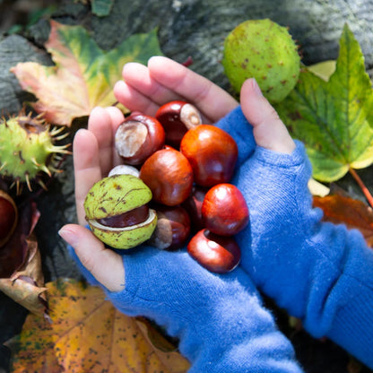Turtle Doves Recycled Cashmere Fingerless Gloves