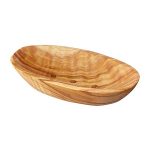Eco Living Olive Wood Soap Dish - Natural Soap Dish with drainage holes | Bathroom | SW Coast Refills