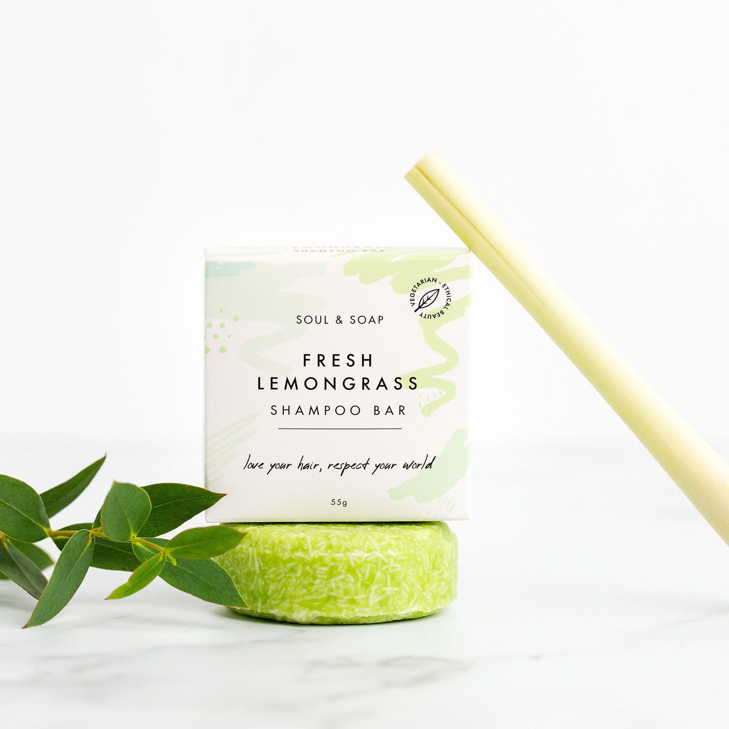 Soul & Soap Fresh Lemongrass Shampoo Bar - SW Coast Refills