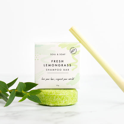 Soul & Soap Fresh Lemongrass Shampoo Bar - SW Coast Refills