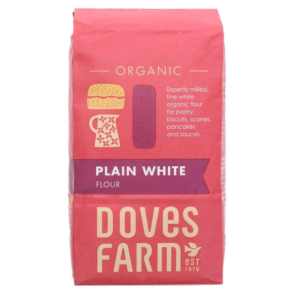 Doves Farm Organic Plain White Flour 1Kg