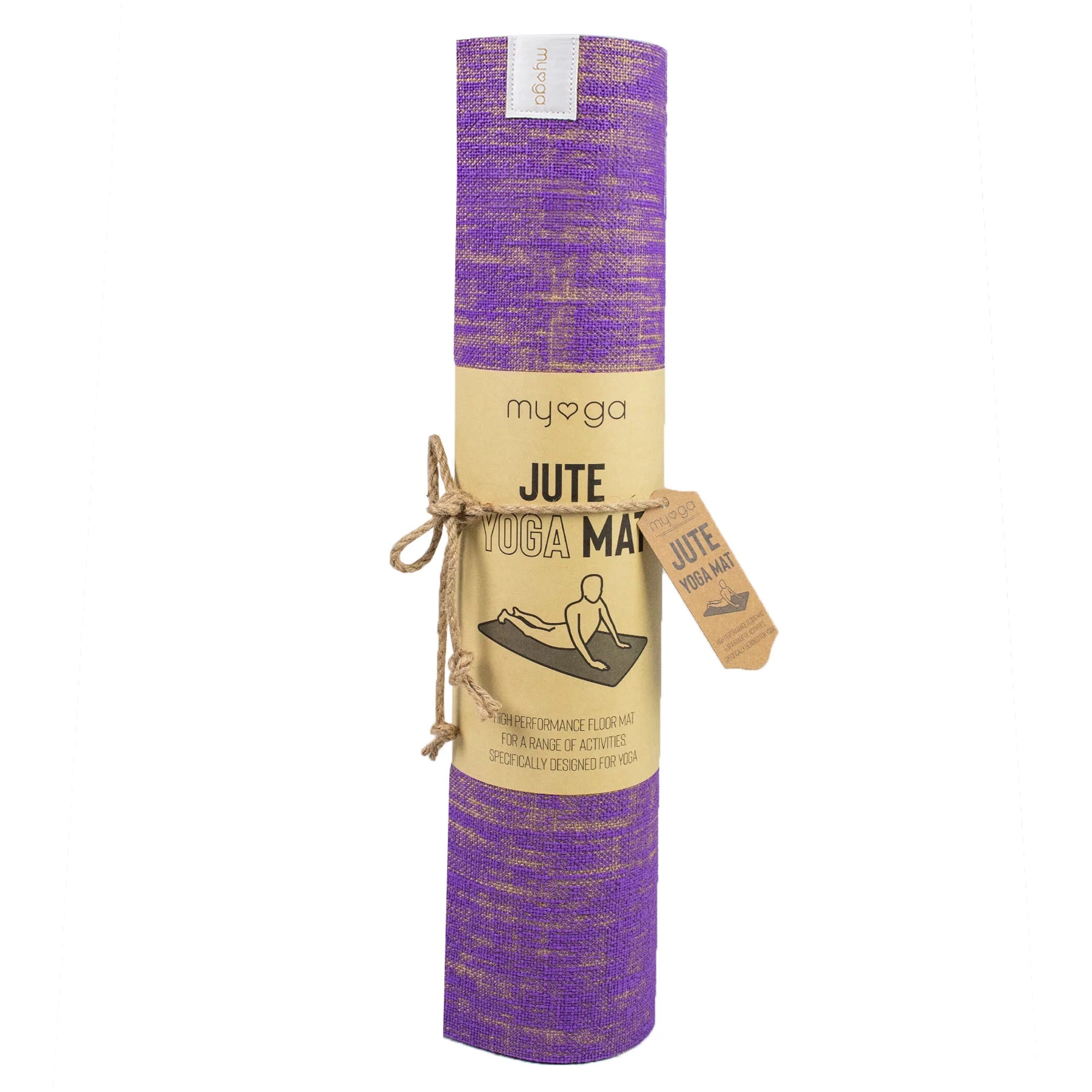 Jute Yoga Mat - Purple