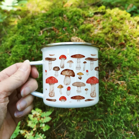Toadstool Enamel Camping Mug