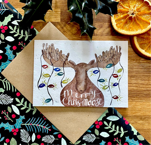Merry Chris-Moose Plantable Christmas Card