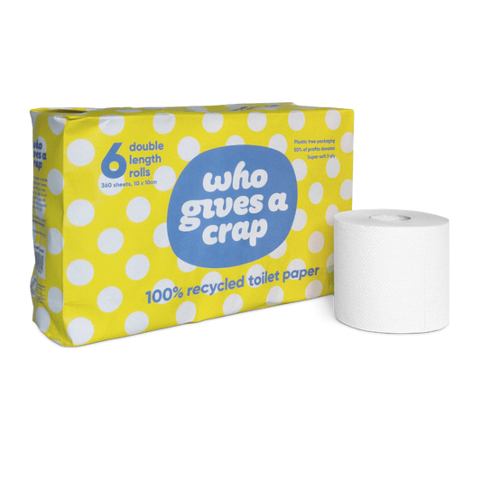 Who Gives A Crap 100% Recycled Toilet Roll 6 Pack