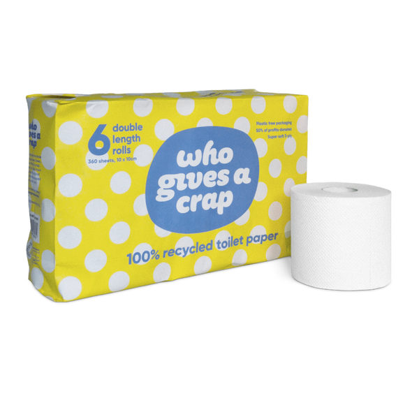 Who Gives A Crap 100% Recycled Toilet Roll 6 Pack