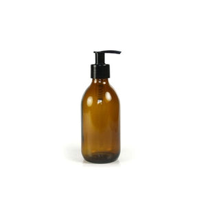 Brown Glass Bottle with Pump