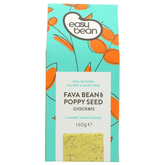 Easy Bean - Fava Bean & Poppy Seed Crackers – 160g