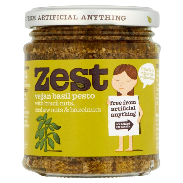 Zest Vegan Basil Pesto with Brazil, Cashew & Hazelnut | SW Coast Refills Online Shop