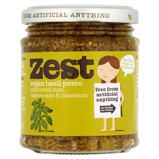 Zest Vegan Basil Pesto with Brazil, Cashew & Hazelnut | SW Coast Refills Online Shop