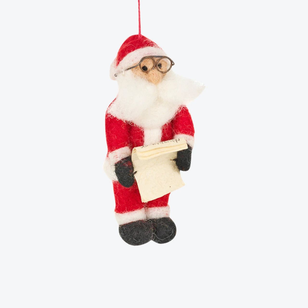 Santa’s Workshop Handmade Felt Christmas Decorations - Set of 3