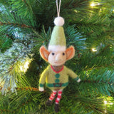 Handmade Felt Elf Christmas Decoration