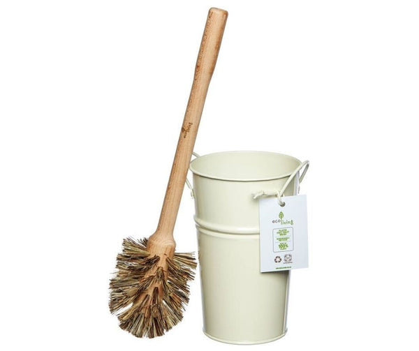 Eco Living Plastic Free Toilet Brush Holder Set