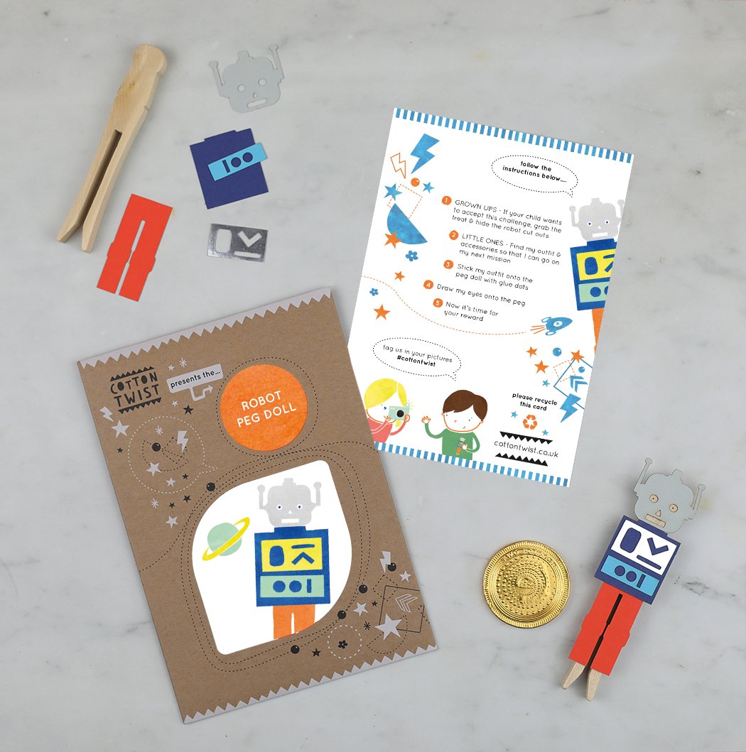 Make Your Own Robot Peg Doll